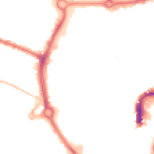 Night-time road noise heatmap for NR2 1BF