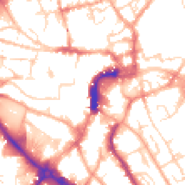 Daytime road noise heatmap for NR2 1BG