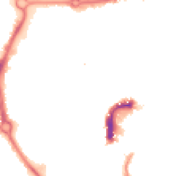 Night-time road noise heatmap for NR2 1DN