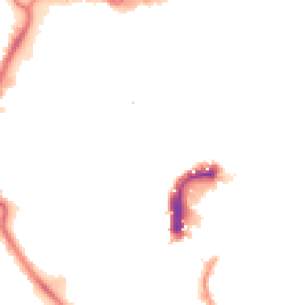 Night-time road noise heatmap for NR2 1DP
