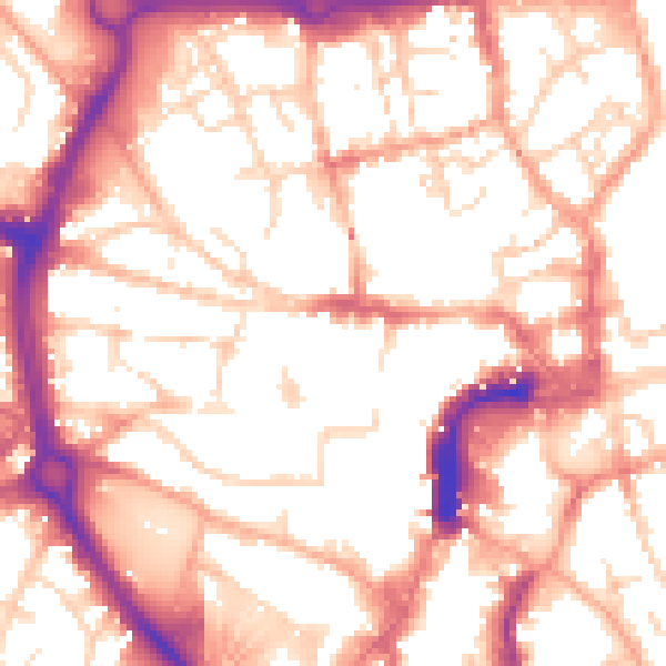 Daytime road noise heatmap for NR2 1DR
