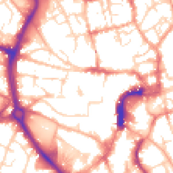 Daytime road noise heatmap for NR2 1DS