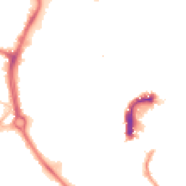 Night-time road noise heatmap for NR2 1DS