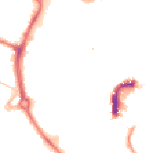 Night-time road noise heatmap for NR2 1DX