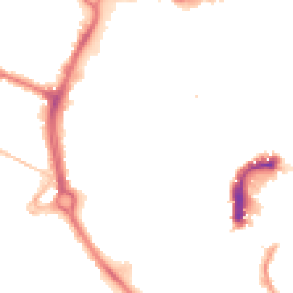 Night-time road noise heatmap for NR2 1EE