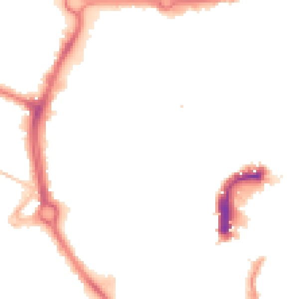 Night-time road noise heatmap for NR2 1ER