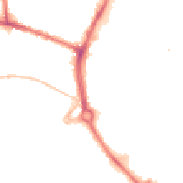 Night-time road noise heatmap for NR2 1HA