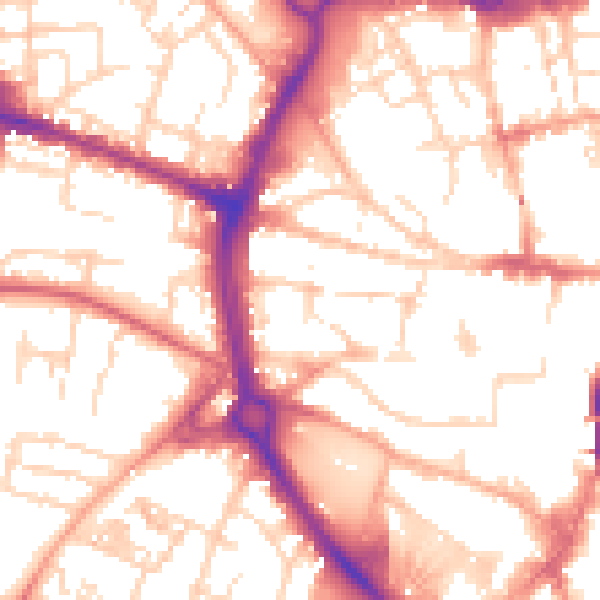 Daytime road noise heatmap for NR2 1HD