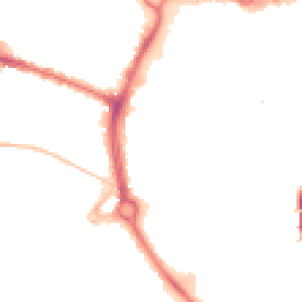 Night-time road noise heatmap for NR2 1HD