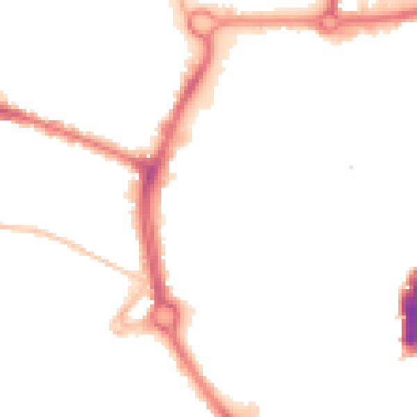 Night-time road noise heatmap for NR2 1HE