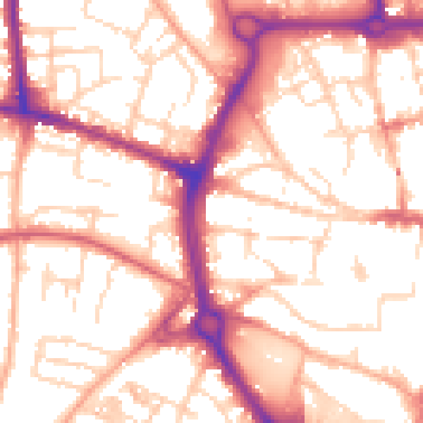 Daytime road noise heatmap for NR2 1HG