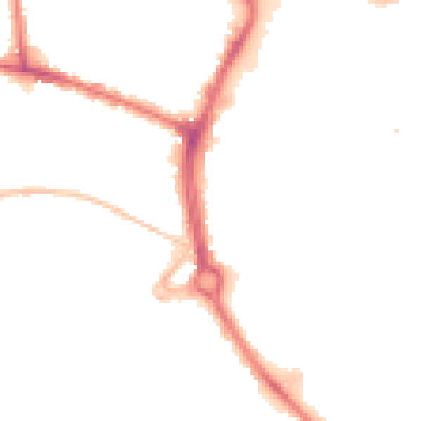 Night-time road noise heatmap for NR2 1HJ