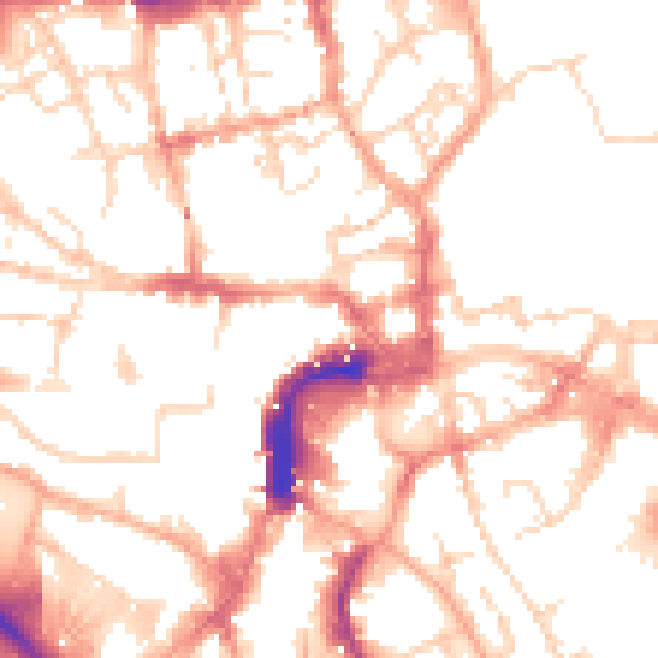 Daytime road noise heatmap for NR2 1HL