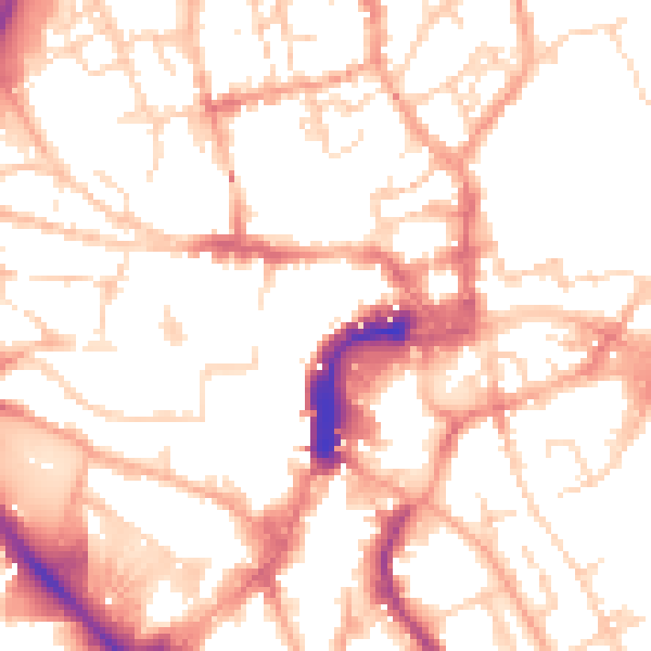Daytime road noise heatmap for NR2 1HU
