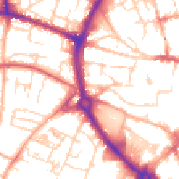 Daytime road noise heatmap for NR2 1LT