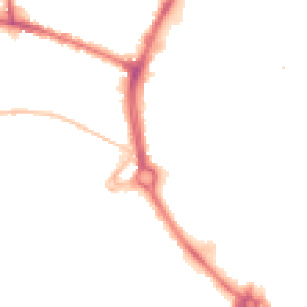 Night-time road noise heatmap for NR2 1LT