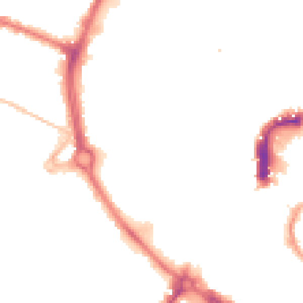 Night-time road noise heatmap for NR2 1NR