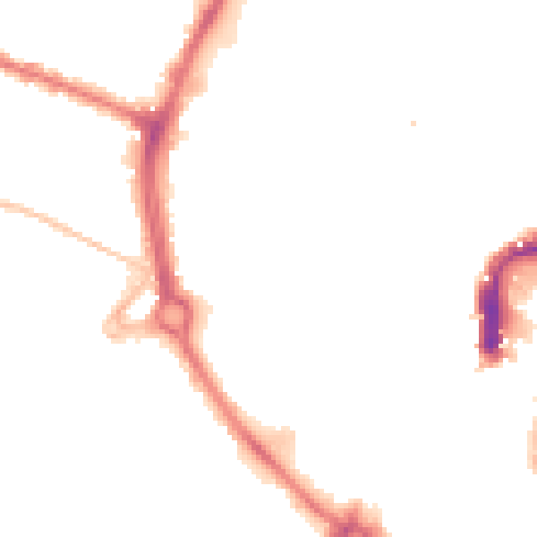 Night-time road noise heatmap for NR2 1NT