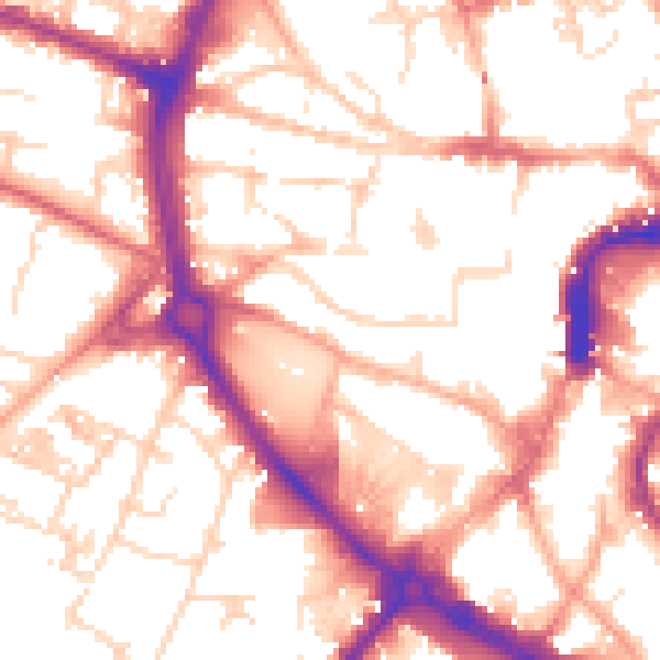 Daytime road noise heatmap for NR2 1NU