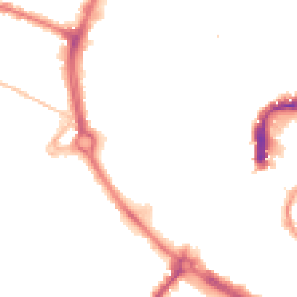 Night-time road noise heatmap for NR2 1NU