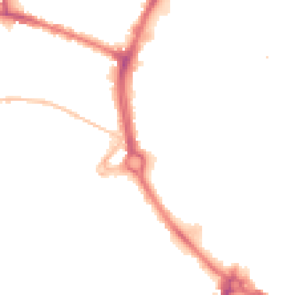 Night-time road noise heatmap for NR2 1NZ