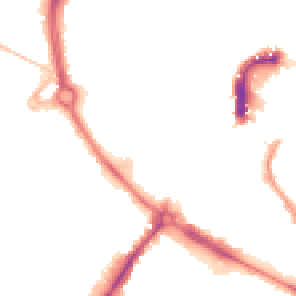 Night-time road noise heatmap for NR2 1RF