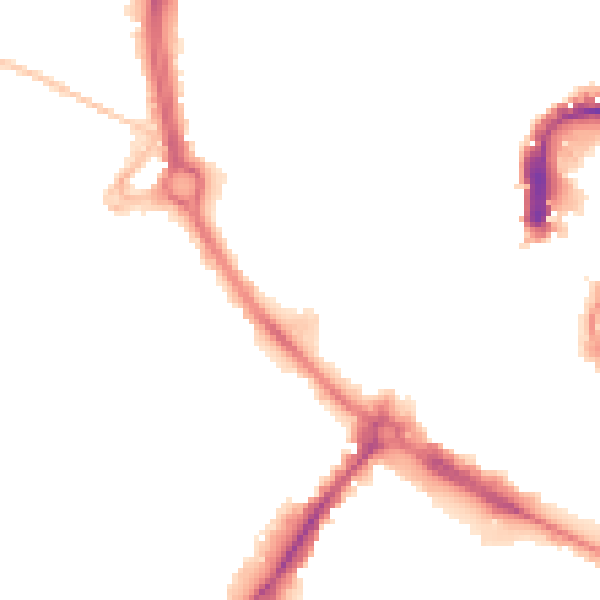 Night-time road noise heatmap for NR2 1SF