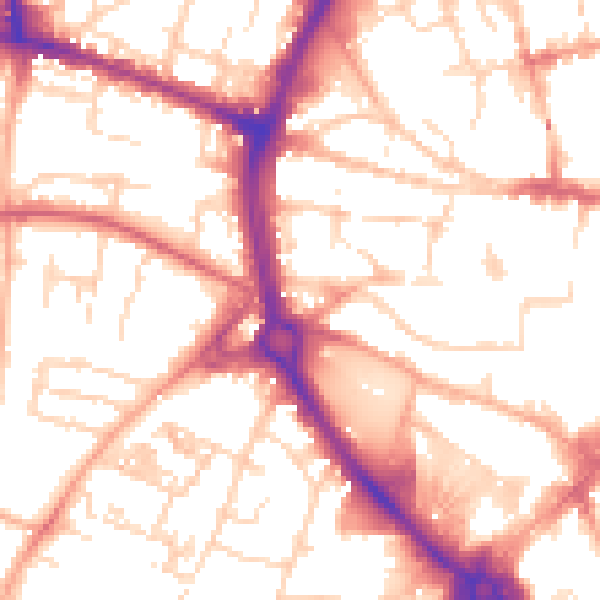Daytime road noise heatmap for NR2 1TP