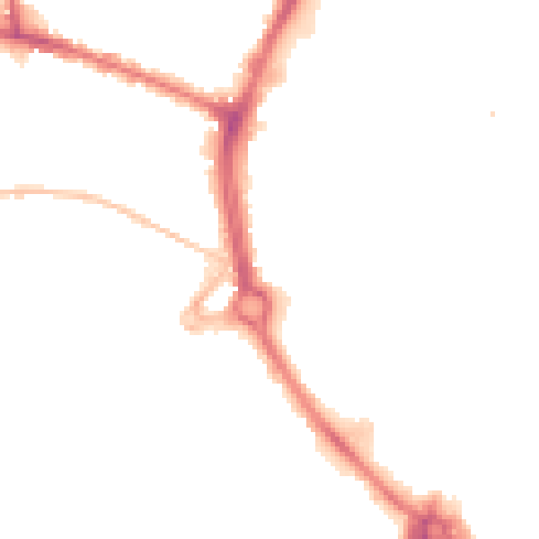 Night-time road noise heatmap for NR2 1TP