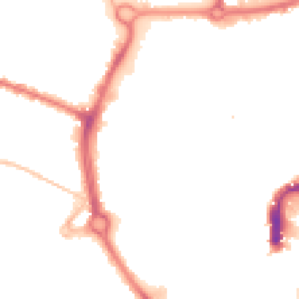 Night-time road noise heatmap for NR2 1TX