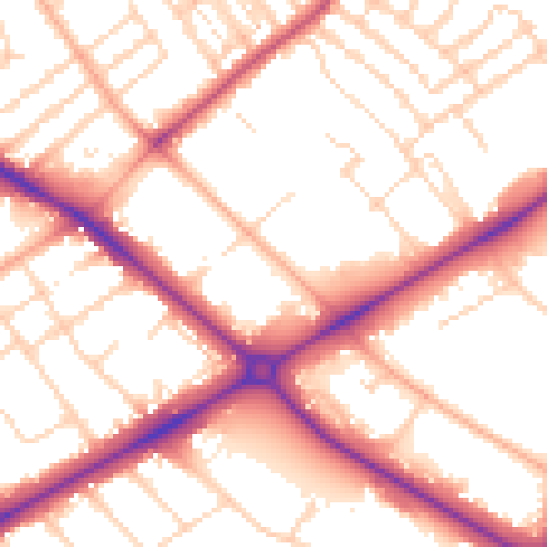 Daytime road noise heatmap for NR2 2AD