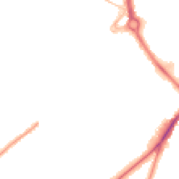 Night-time road noise heatmap for NR2 2BL