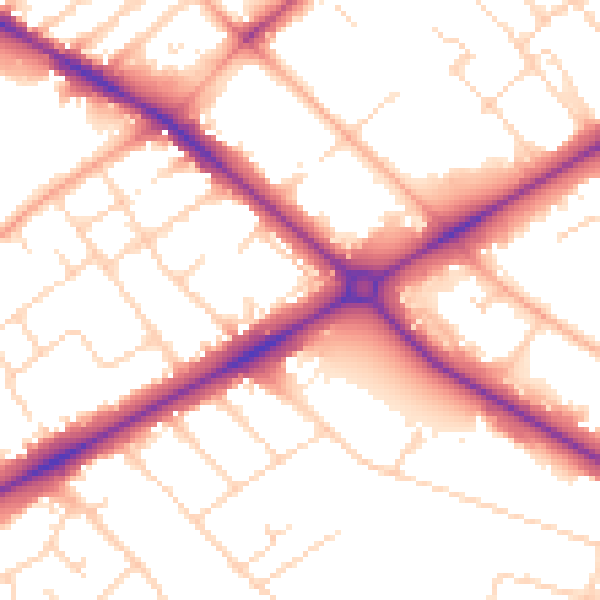Daytime road noise heatmap for NR2 2HT
