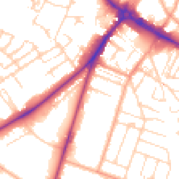 Daytime road noise heatmap for NR2 2LG