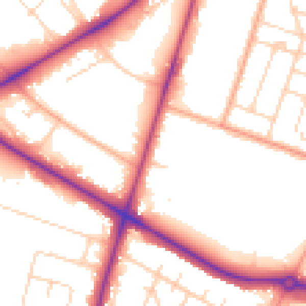 Daytime road noise heatmap for NR2 2LN