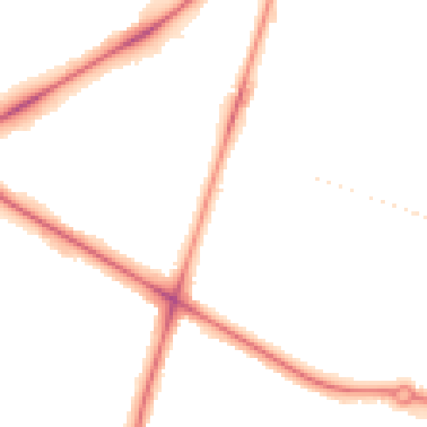 Night-time road noise heatmap for NR2 2LN