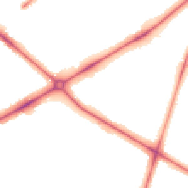 Night-time road noise heatmap for NR2 2NG
