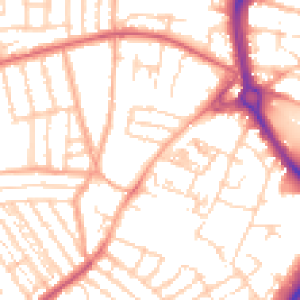 Daytime road noise heatmap for NR2 2PB