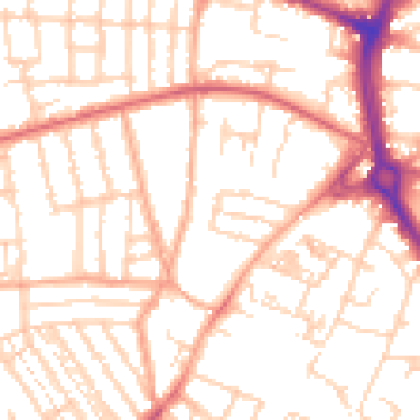 Daytime road noise heatmap for NR2 2PP
