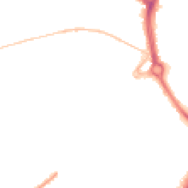 Night-time road noise heatmap for NR2 2PY