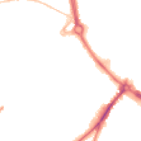 Night-time road noise heatmap for NR2 2SG