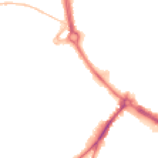 Night-time road noise heatmap for NR2 2SJ