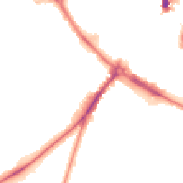 Night-time road noise heatmap for NR2 2TL