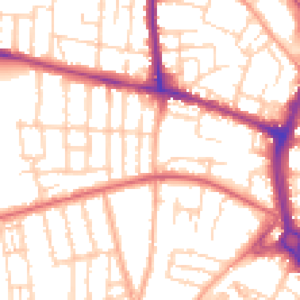 Daytime road noise heatmap for NR2 3AT