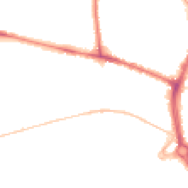 Night-time road noise heatmap for NR2 3AT