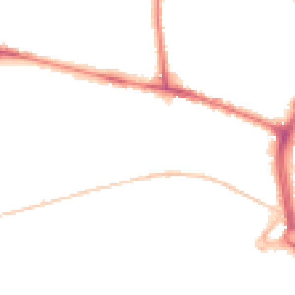 Night-time road noise heatmap for NR2 3AY