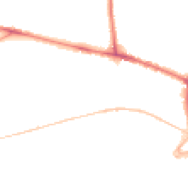 Night-time road noise heatmap for NR2 3BH