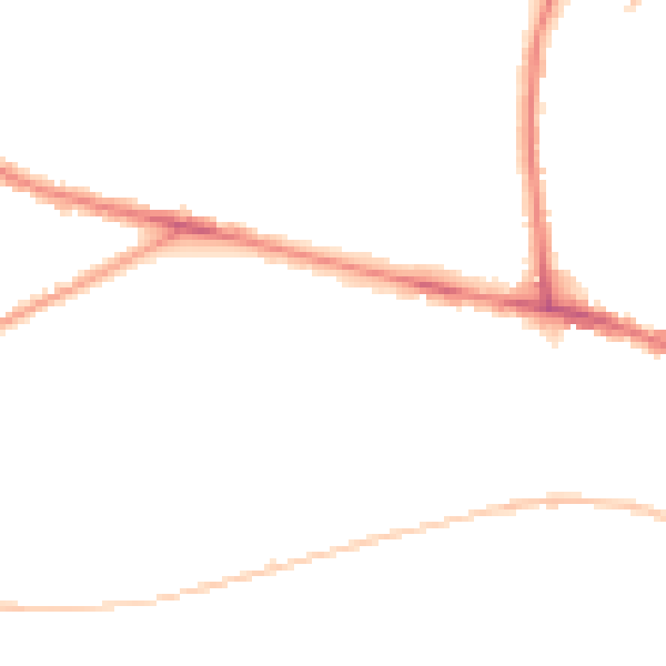 Night-time road noise heatmap for NR2 3BP