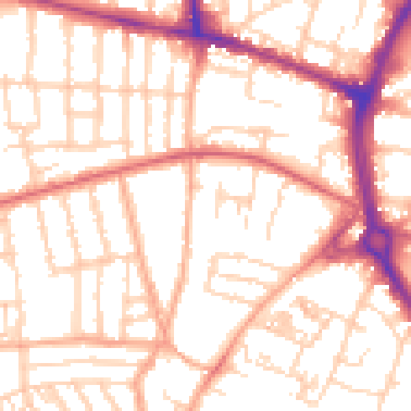 Daytime road noise heatmap for NR2 3DP