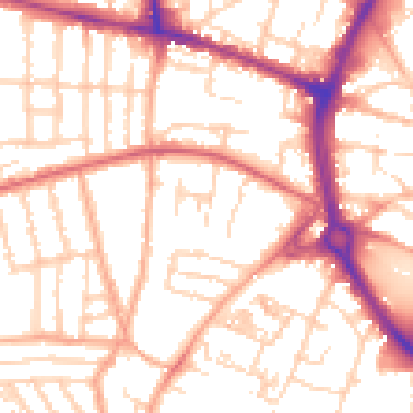 Daytime road noise heatmap for NR2 3DQ